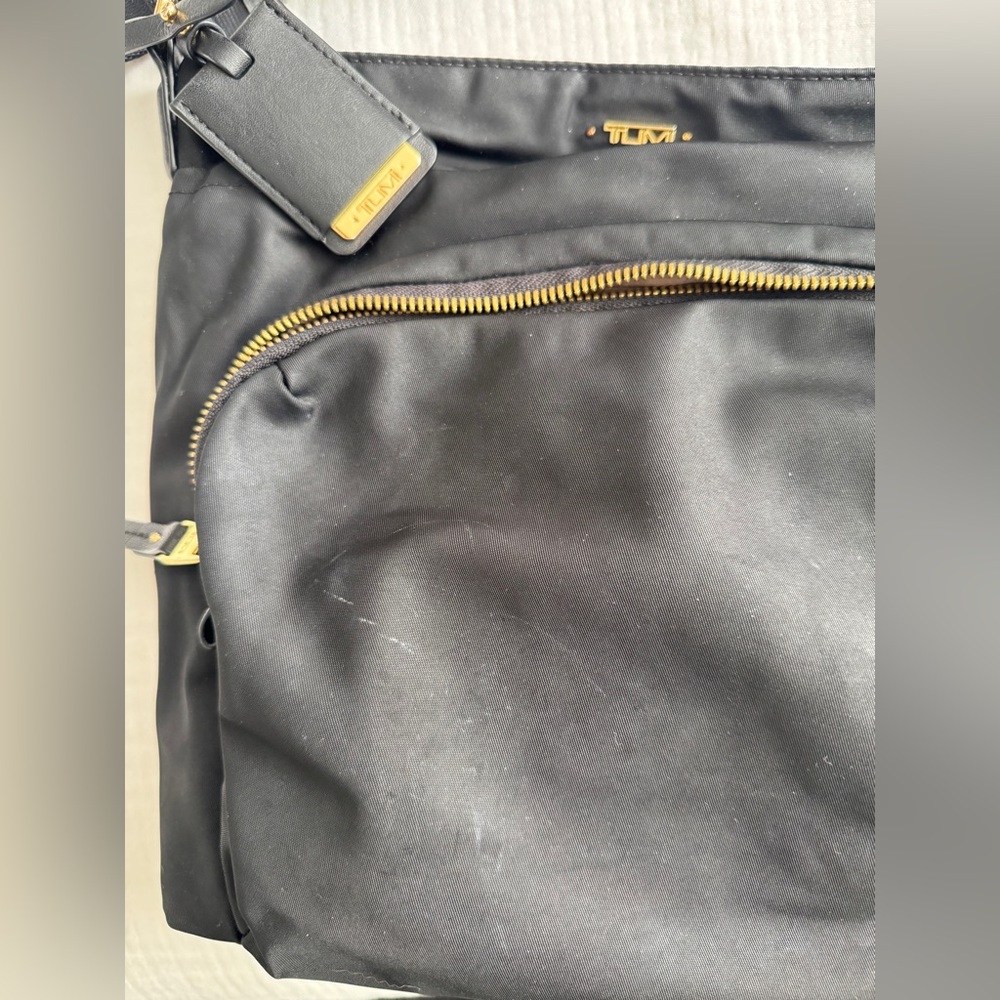 TUMI Voyageur Capri Black Crossbody Bag with Gold Hardware - Picture 13 of 16